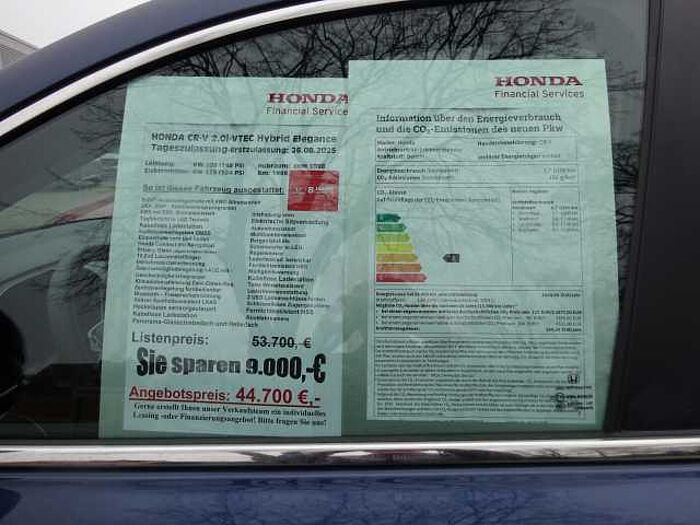 Honda CR-V Hybrid e:HEV 2.0 i-MMD AWD Elegance, Allrad, Leder
